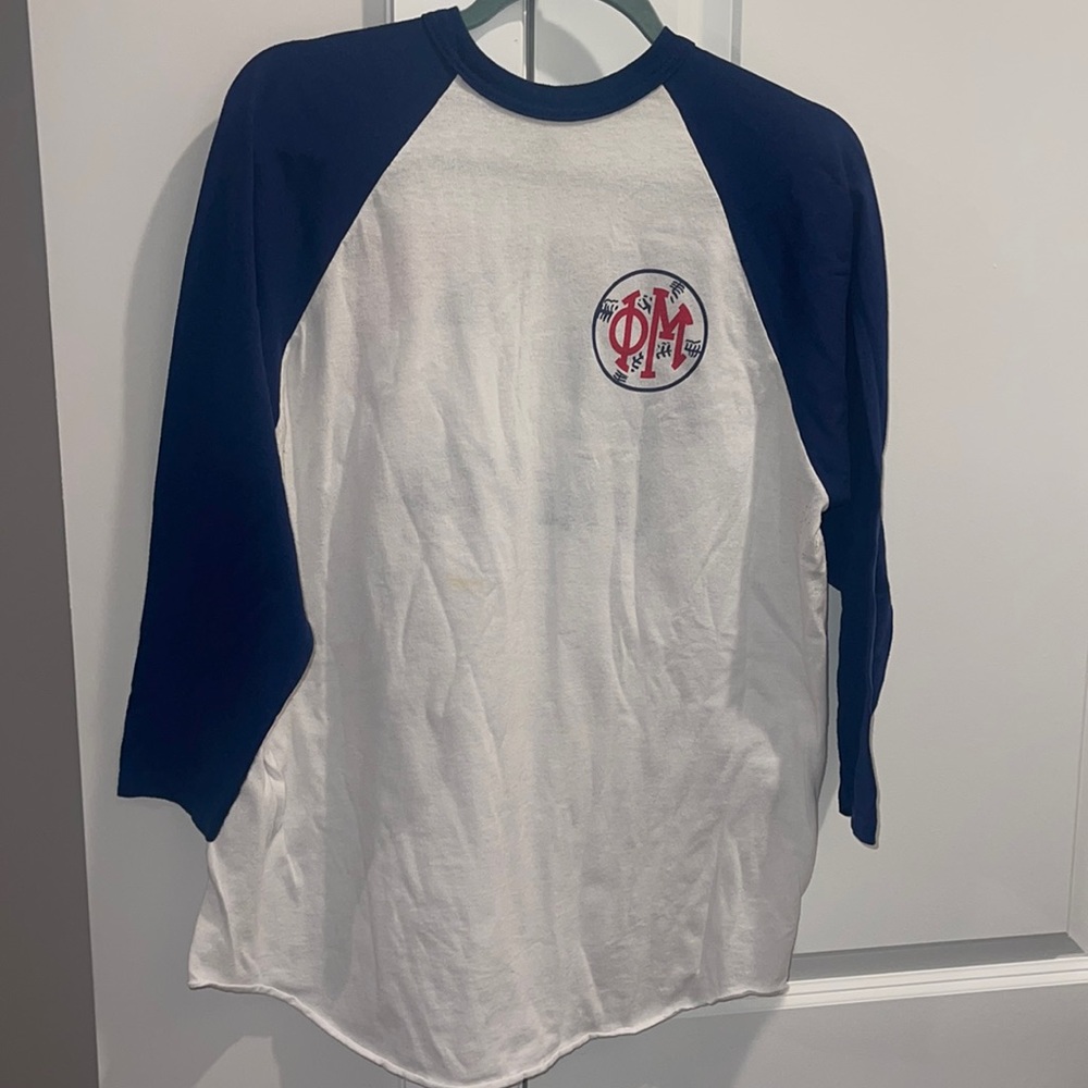Phi Mu baseball tee